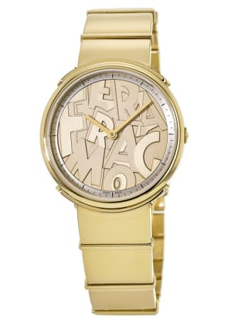 Salvatore Ferragamo Logomania  Gold Tone Women's Watch FFY050017