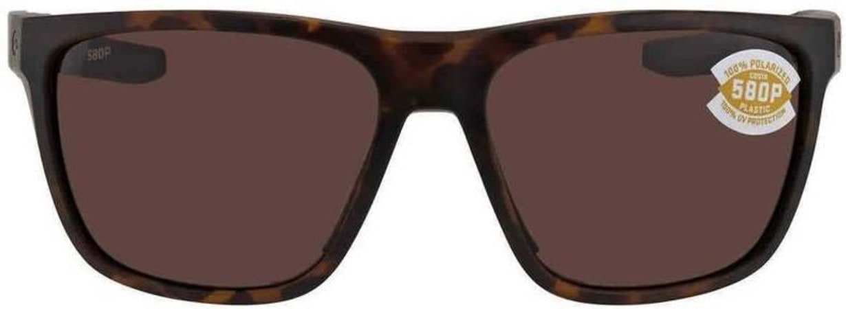 Costa Del Mar Ferg  Matte Tortoise Square Nylon Unisex Sunglasses FRG 191 OCP