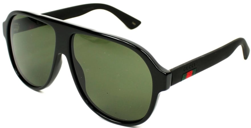 Gucci 5505 XL  Black Aviator Men's Sunglasses GG0009S-001