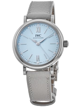 IWC Portofino Automatic Blue Dial Leather Strap Women's Watch IW357416