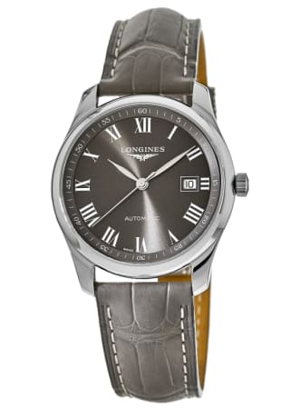 Longines Master Collection Automatic 40mm Grey Dial Grey Leather Men's Watch L2.793.4.71.3-SD