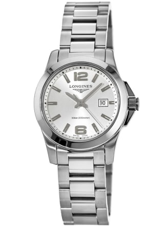 Longines Conquest Quartz Silver Dial Women's Watch L3.376.4.76.6