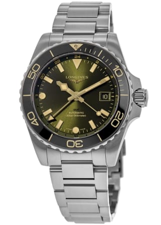 Longines HydroConquest GMT Green Dial Steel Men's Watch L3.790.4.06.6