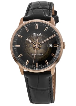 Mido Commander Gradient Black Dial Leather Strap Men's Watch M021.407.36.411.00