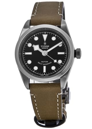 Tudor Black Bay 32  Black Dial Beige Leather Women's Watch M79580-0002