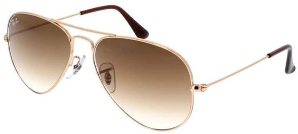 Ray-Ban Aviator  Gold Metal Pilot Light Brown Unisex Sunglasses RB3025 001/51 58-14