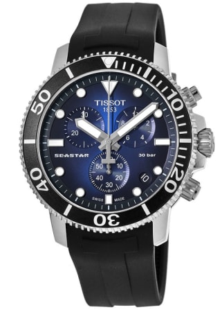 Tissot Seastar 1000 Chronograph Blue Dial Rubber Strap Men's Watch T120.417.17.041.00