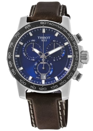 Tissot Supersport Chrono Blue Dial Leather Strap Men's Watch T125.617.16.041.00