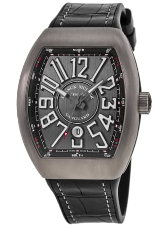 Franck Muller Vanguard Grey Dial Leather Strap Men's Watch V 45 SC BR TT GR