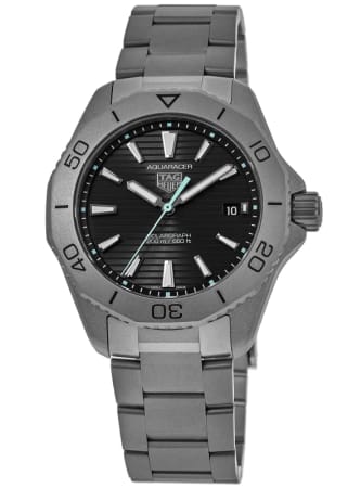 Tag Heuer Aquaracer Solargraph Quartz Black Dial Ultra Light Titanium Men's Watch WBP1180.BF0000