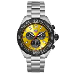 Tag Heuer Formula 1 Quartz Chronograph Yellow Dial Steel Men's Watch CAZ101AM.BA0842