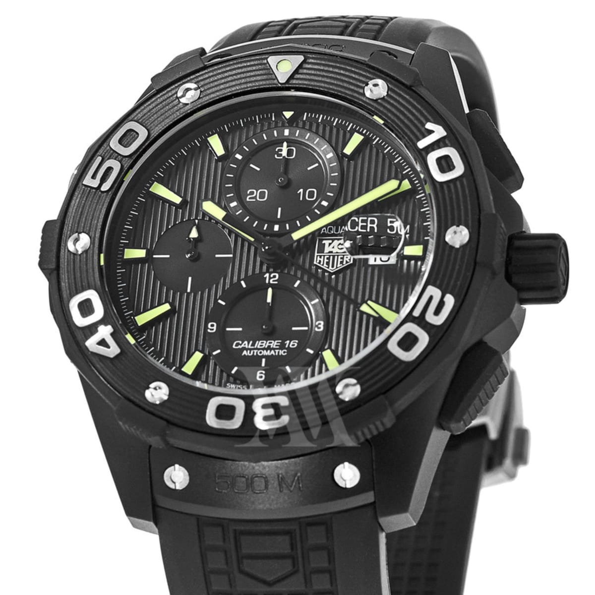 Tag Heuer Aquaracer 500M Automatic Chronograph Black Dial Titanium