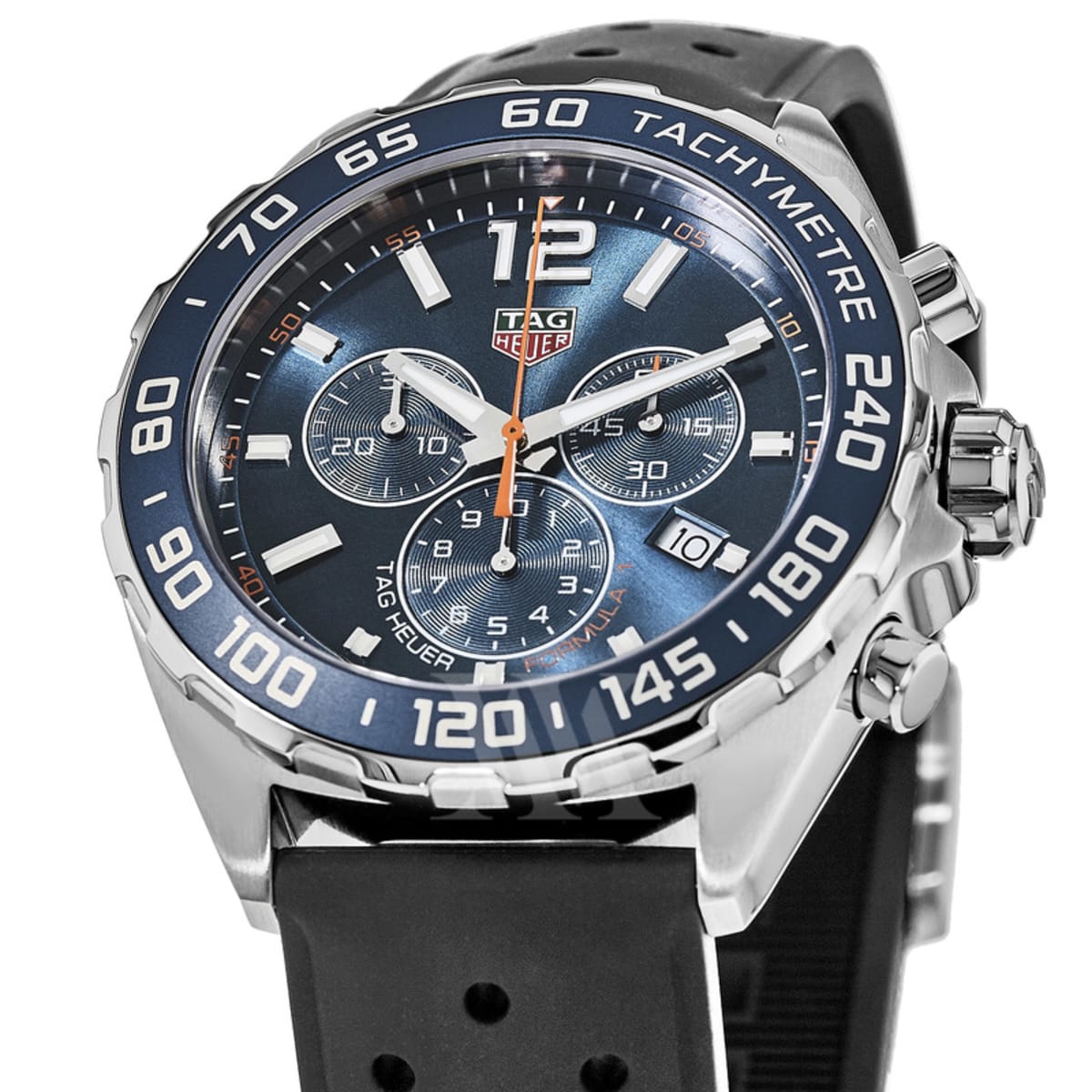 TAG Heuer Formula 1 Chronograph Blue Dial Orange Rubber Watch with 3  Subdials CAZ1014.FT8028, Fast & Free US Shipping