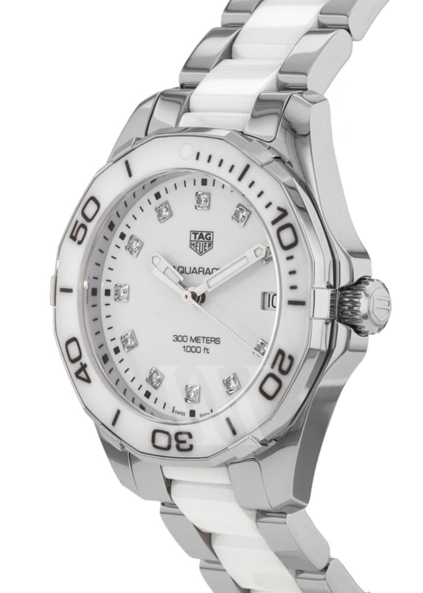Tag Heuer Aquaracer Lady 300M 35MM White Ceramic & Steel Tag Heuer Aquaracer Lady 300M 35MM White Ceramic & Steel