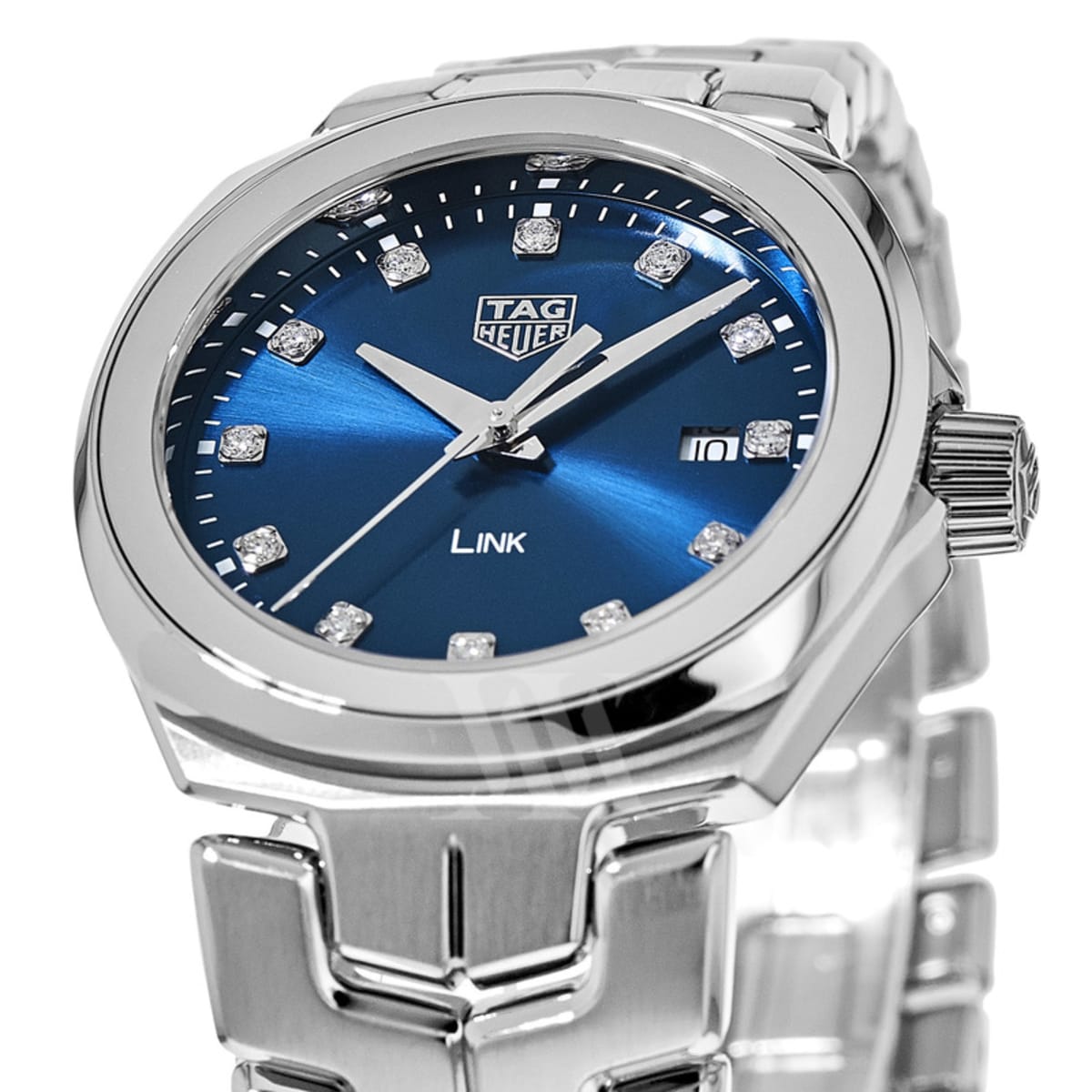 Tag Heuer Link Quartz 32mm Blue Diamond Dial Women's Watch WBC1318