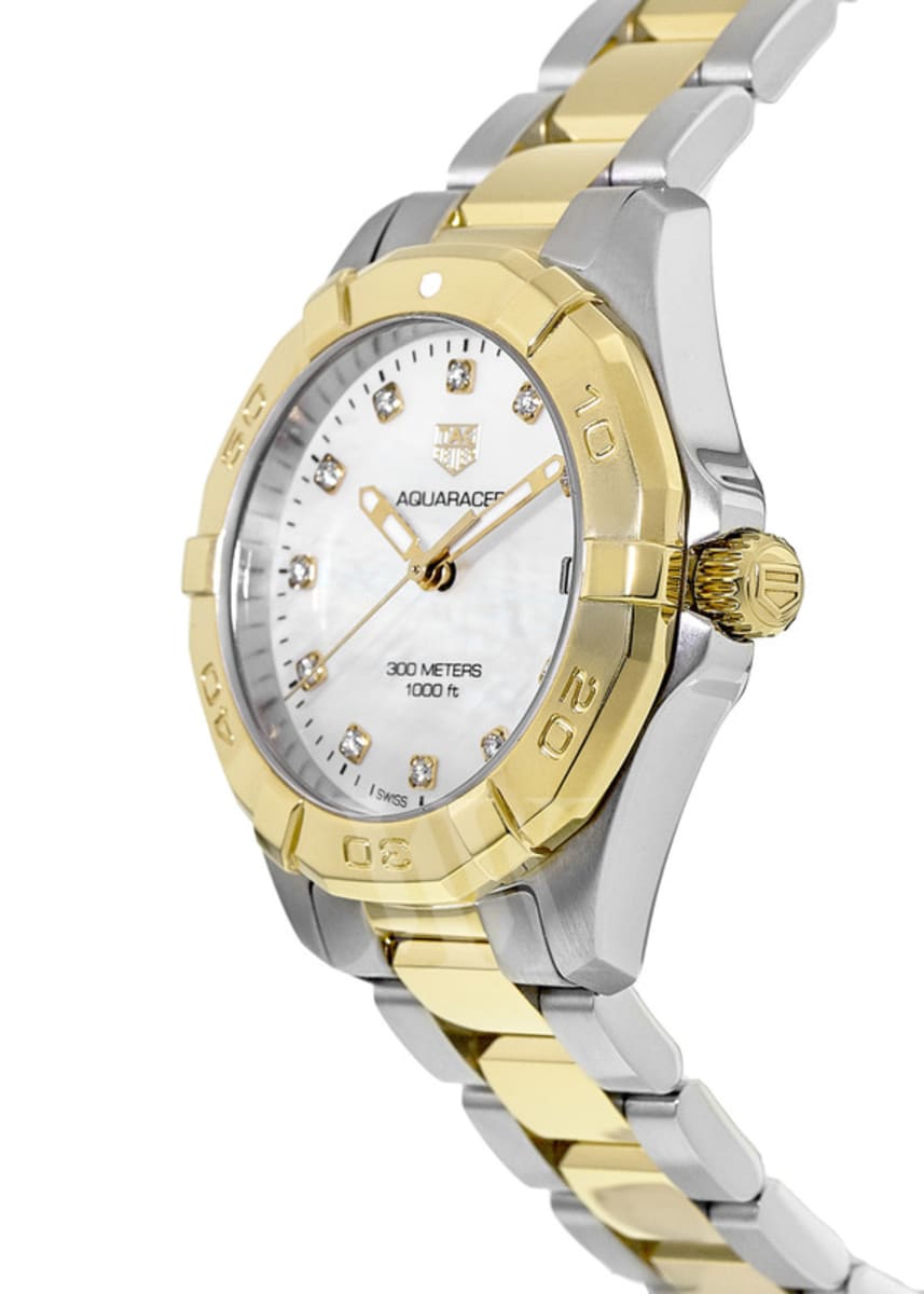 TAG Heuer Aquaracer Quartz Ladies Mother of Pearl Steel & Yellow