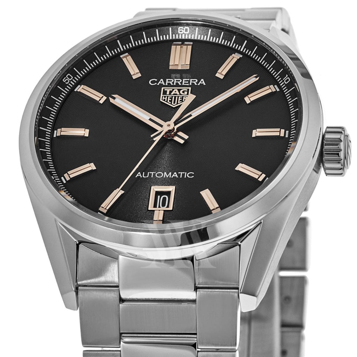 TAG Heuer Carrera 44mm Watch, Black and Rose Gold Dial