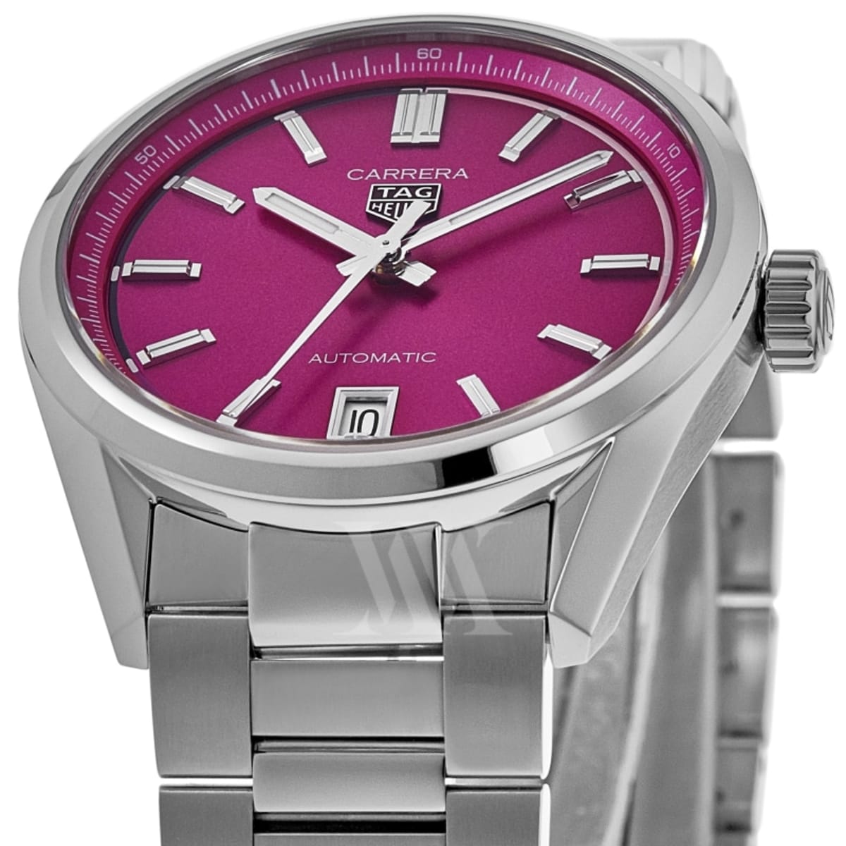 Ladies tag watch with pink face deals