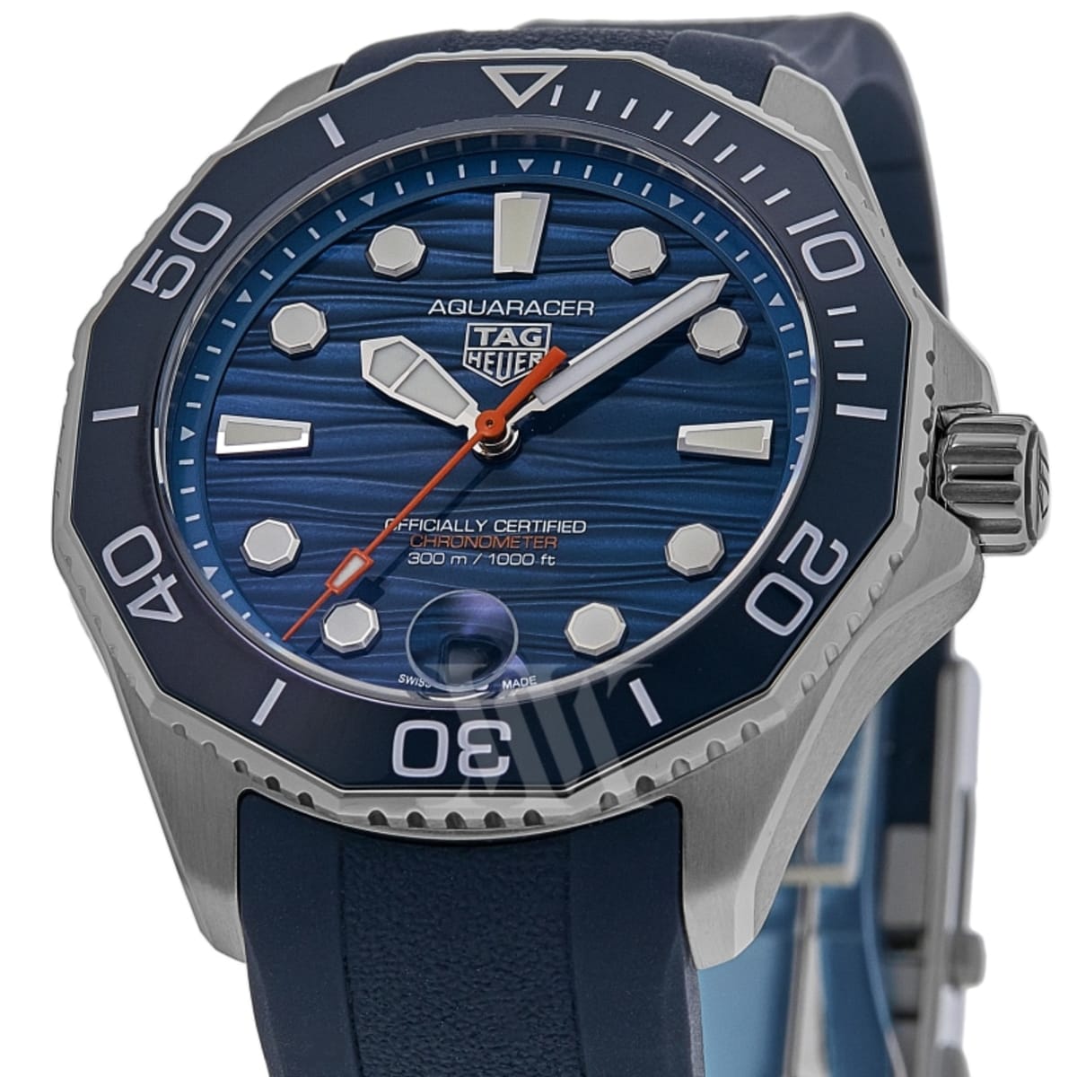Tag Heuer Aquaracer Professional 300 Date Automatic Blue Dial Rubber Strap Men s Watch WBP5111.FT6259