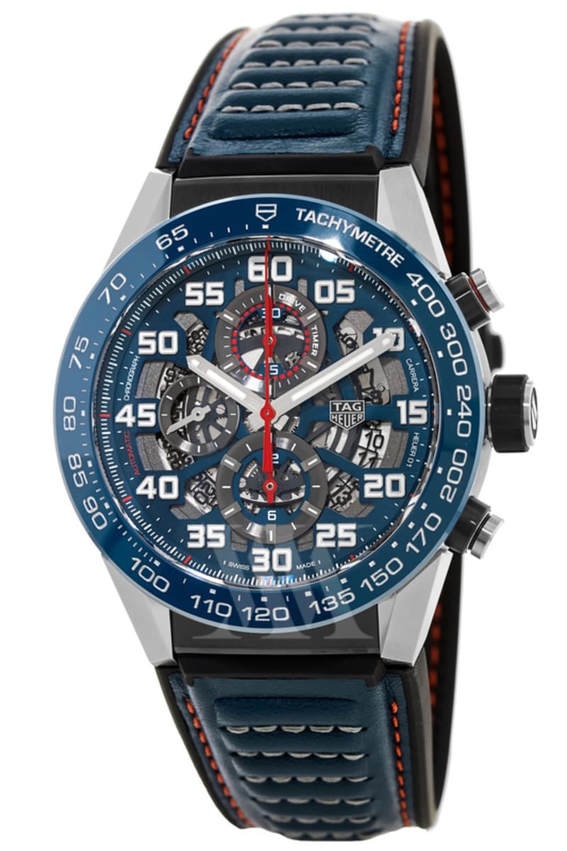 Vanvid Arbejdsgiver Skulptur Tag Heuer Carrera Calibre Heuer 01 Red Bull Racing Special Edition Blue  Dial Men's Watch CAR2A1N.FT6100