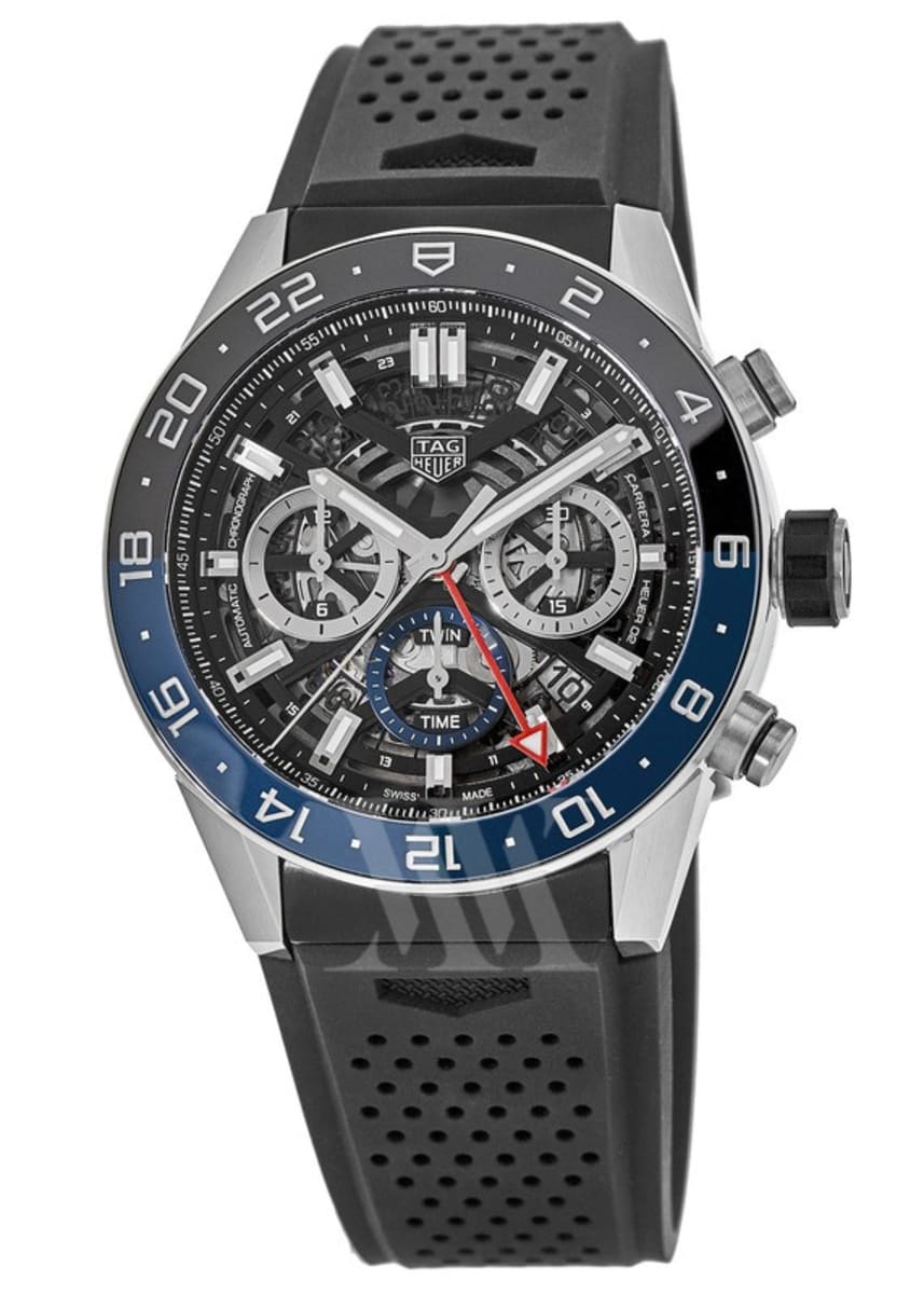 TAG Heuer Carrera Chronograph Calibre HEUER02 Automatic GMT Men 45 mm -  CBG2A1Z.FT6157