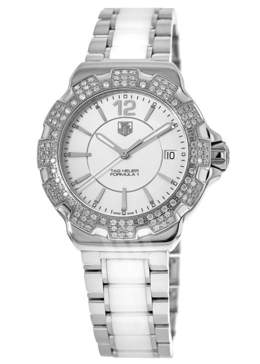 Tag Heuer Formula 1 Quartz Diamond White Ceramic Steel Women s Watch WAH1218.BA0861