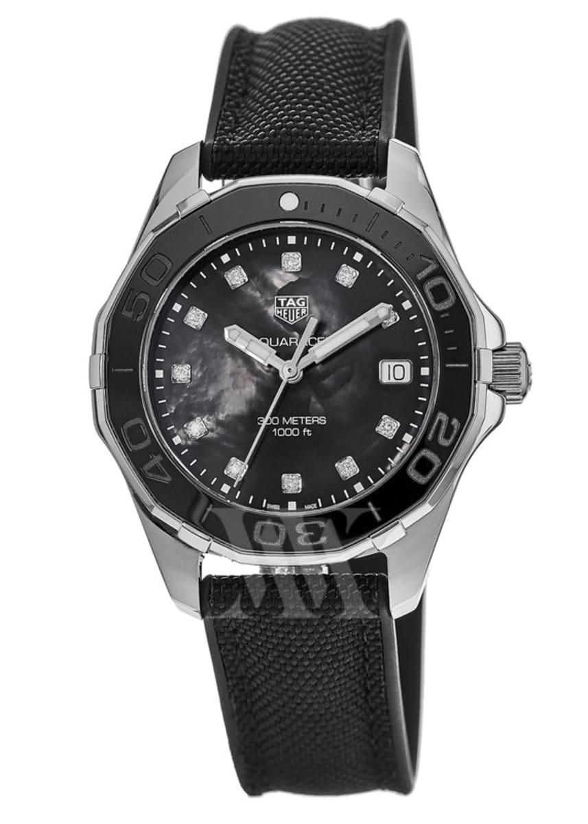 Tag heuer aquaracer black mother of pearl store