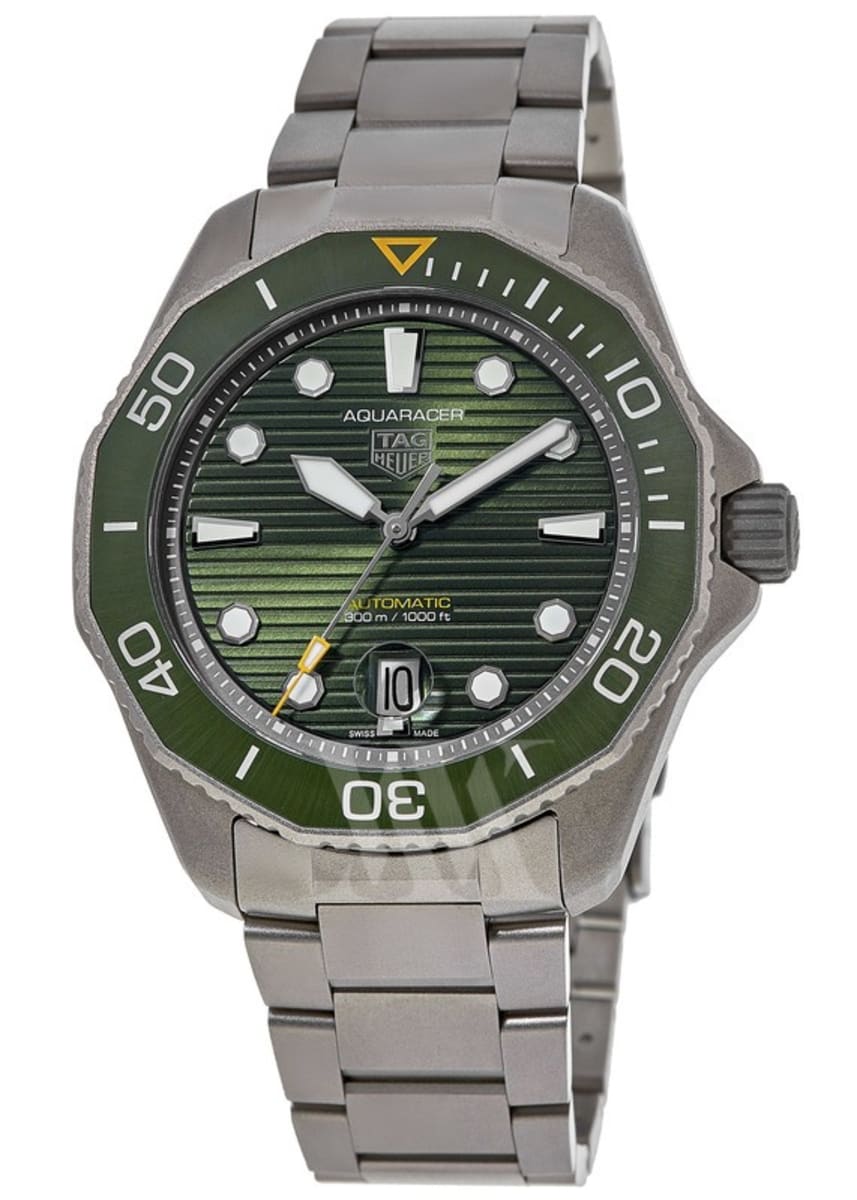 Tag Heuer Aquaracer 300M Automatic Titanium Green Dial Men's Watch  WBP208B.BF0631