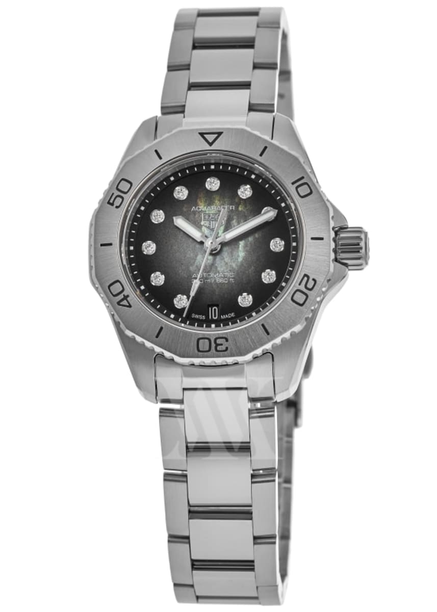 Tag Heuer Aquaracer Professional 200 Date Black Diamond Dial Steel Womens Watch Wbp2410ba0622