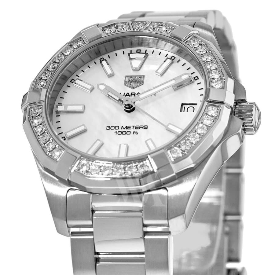 Tag Heuer Aquaracer Lady 300m 32mm Mother Of Pearl Diamond Dial Womens Watch Wbd1313ba0740