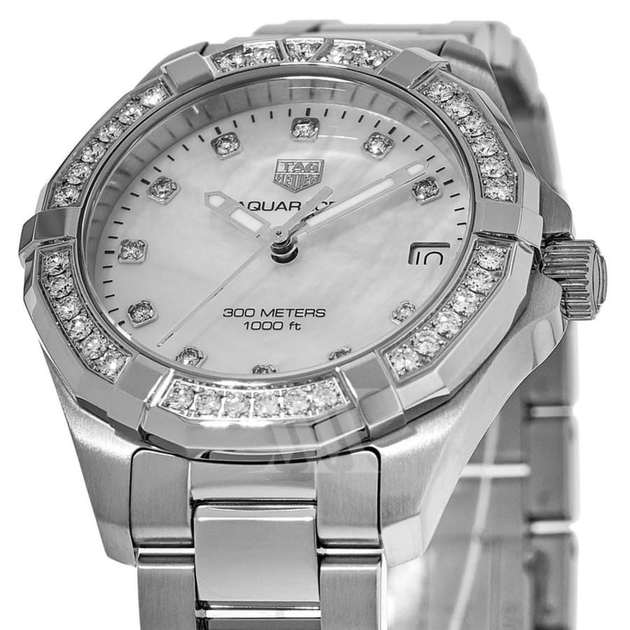 Tag Heuer Aquaracer Lady 300m 32mm Mother Of Pearl Diamond Womens Watch Wbd1315ba0740