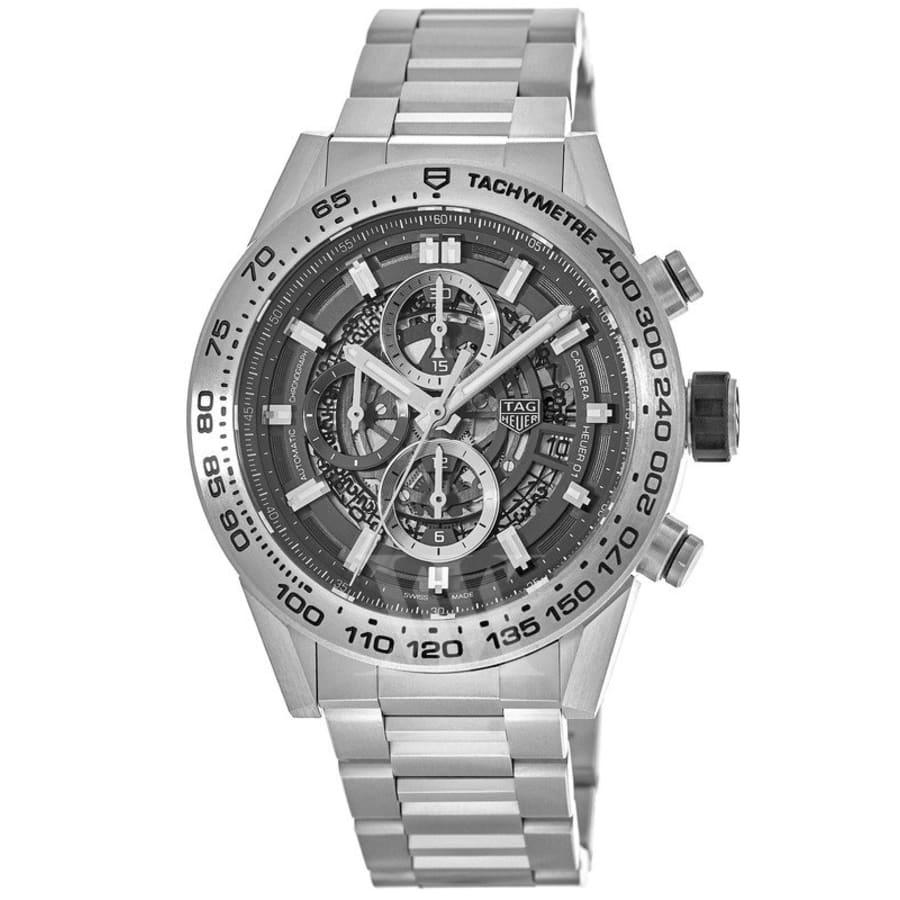 Tag Heuer Carrera Calibre Heuer 01 Grey Phantom Titanium Skeleton Chronograph Men s Watch CAR2A8A.BF0707