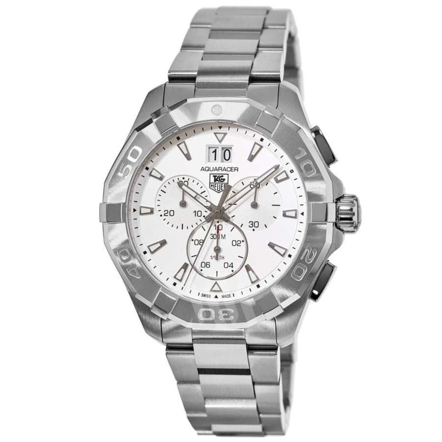 Tag Heuer Aquaracer 300M Chronograph 43mm Silver Dial Stainless Steel Men s Watch CAY1111.BA0927