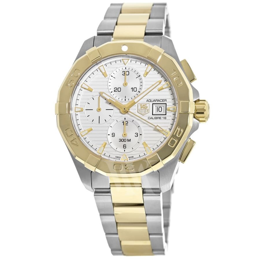 Tag Heuer Aquaracer Calibre 16 300M Chronograph Steel Yellow Gold Men s Watch CAY2121.BB0923
