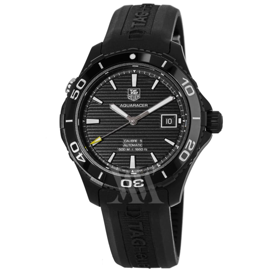 Tag Heuer Aquaracer 500M Automatic Black Titanium Rubber Strap Men s Watch WAK2180.FT6027