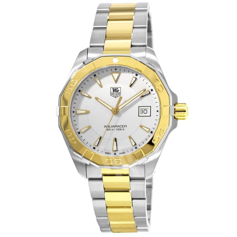 Tag Heuer Aquaracer 300M 41MM Silver Dial Steel Yellow Gold