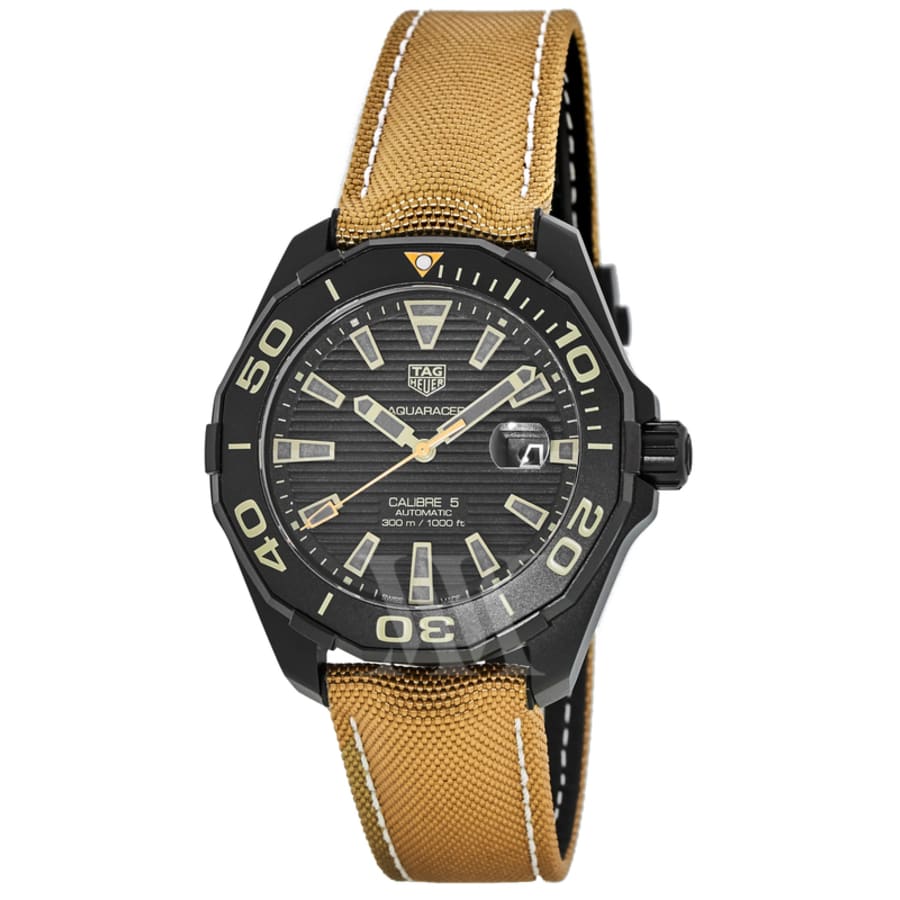 ウエッジ Tag Heuer Aquaracer 300M Automatic Black Titanium Sand Nylon
