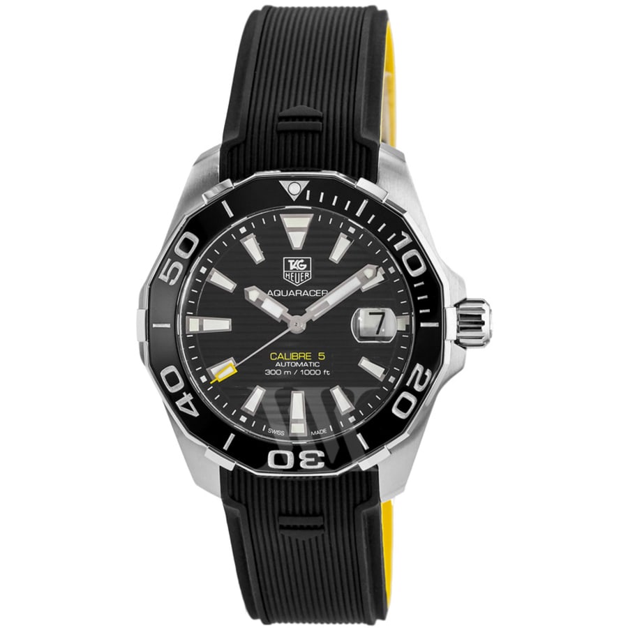 Tag heuer aquaracer calibre 5 ss on rubber outlet