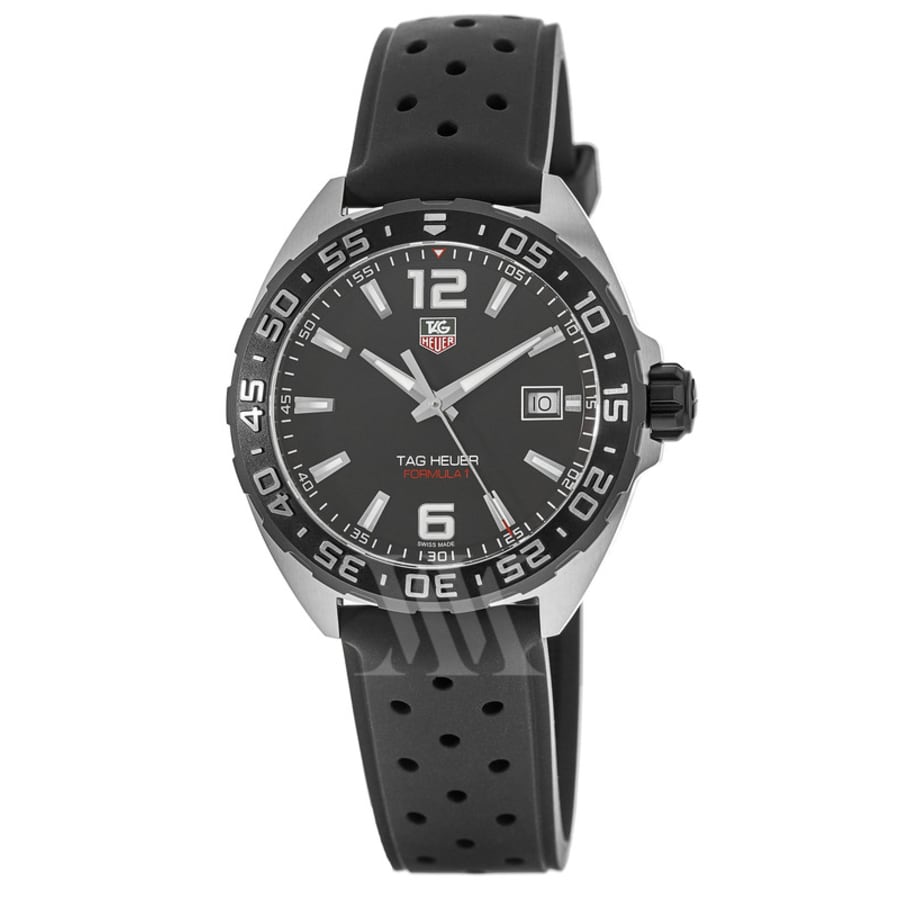 独創的 Strap Rubber Dial Black Quartz 1 Formula Heuer Tag Men's WAZ1110.FT8023  Watch 時計