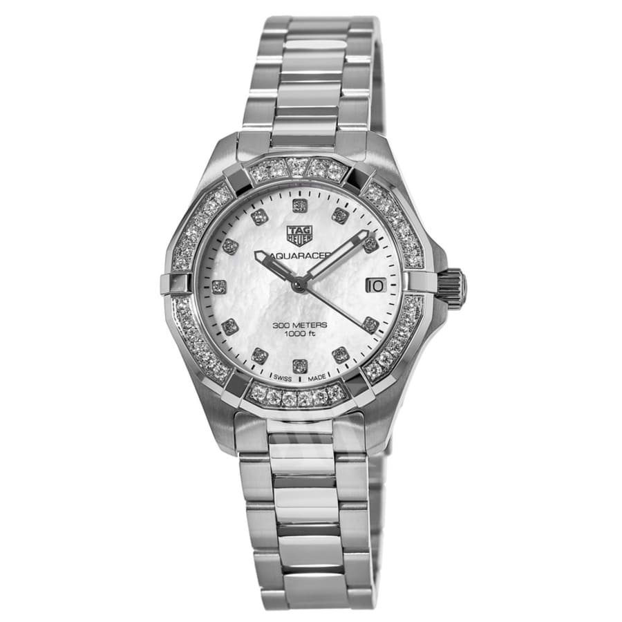 Tag Heuer Aquaracer Lady 300M 32MM Mother of Pearl Diamond Women s