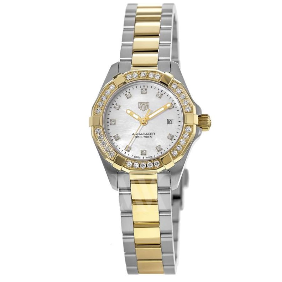 Tag Heuer Aquaracer Lady 300M 27MM Diamond Two Tone Women s Watch WBD1423.BB0321
