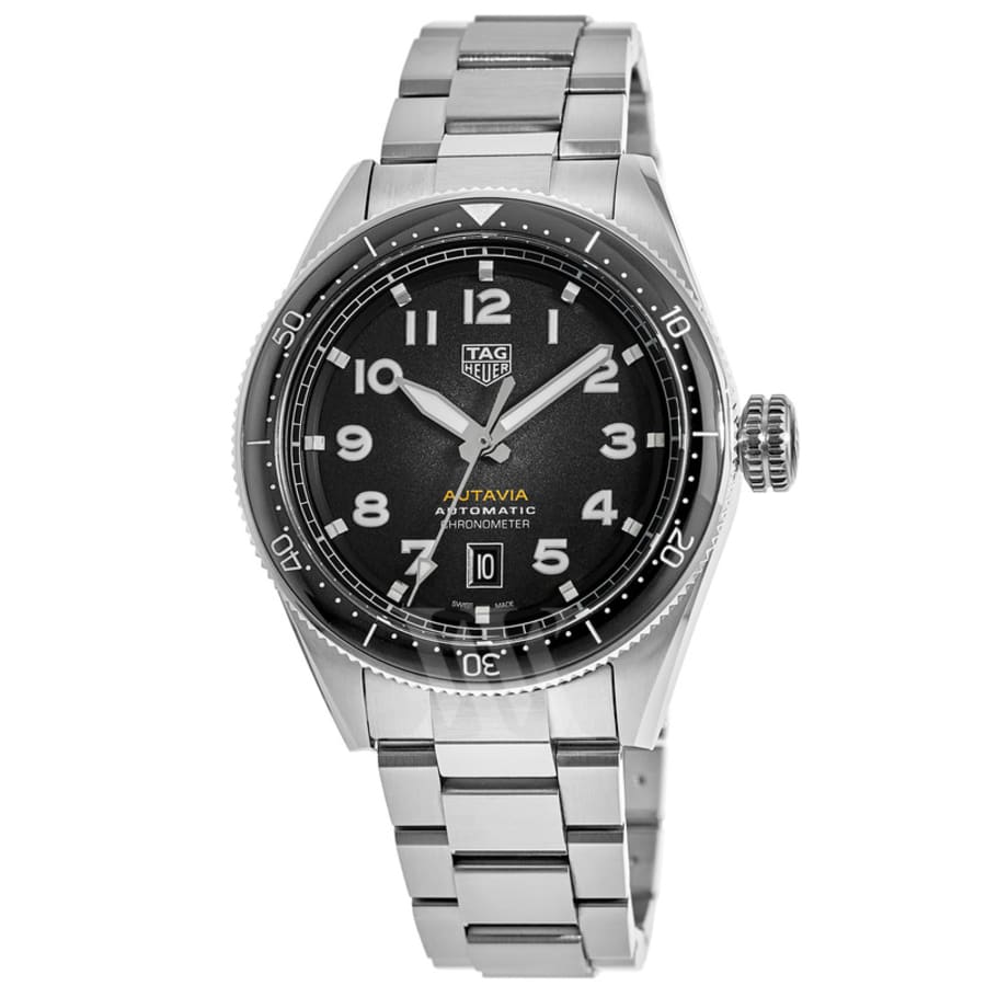 Tag Heuer Autavia Calibre 5 Chronometer Black Dial Steel Men s