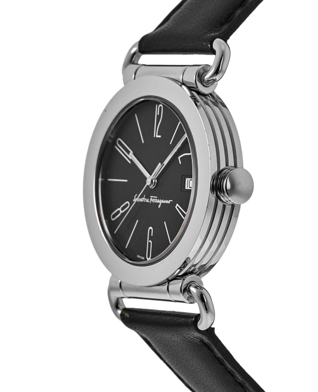 Salvatore Ferragamo 35mm Black Dial Leather Strap Women's