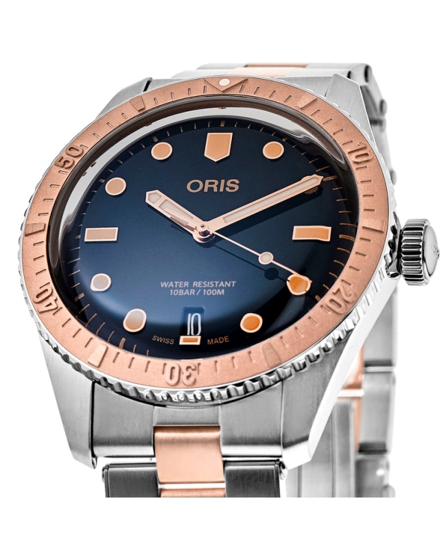 Oris Divers Sixty-Five Blue Dial Steel & Bronze Men's Watch 01 733