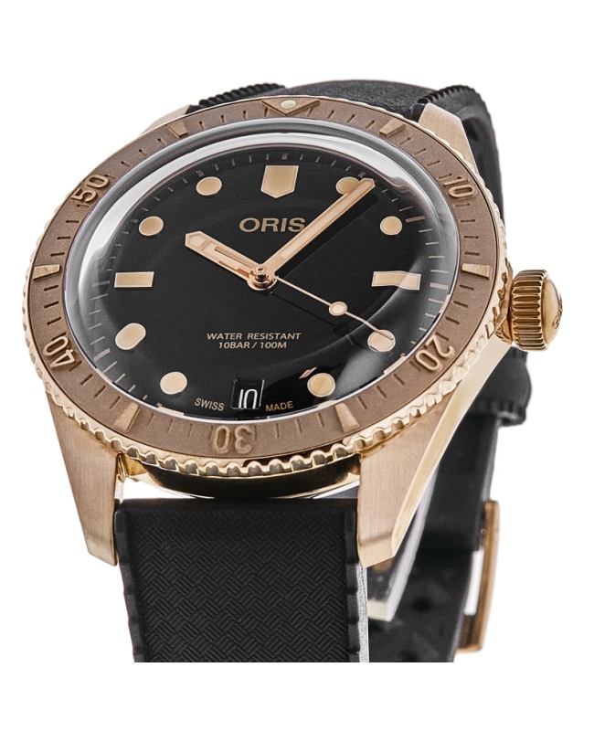 Oris Divers Sixty-Five Date Automatic Black Dial Bronze Rubber