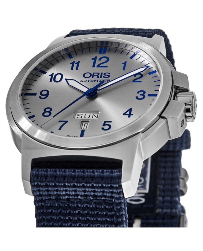oris bc3 advanced day date blue