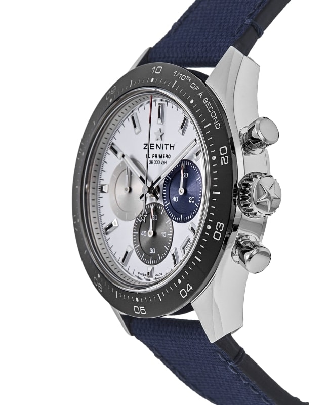 完売 Zenith Chronomaster Strap Rubber Dial Panda White Sport 外車