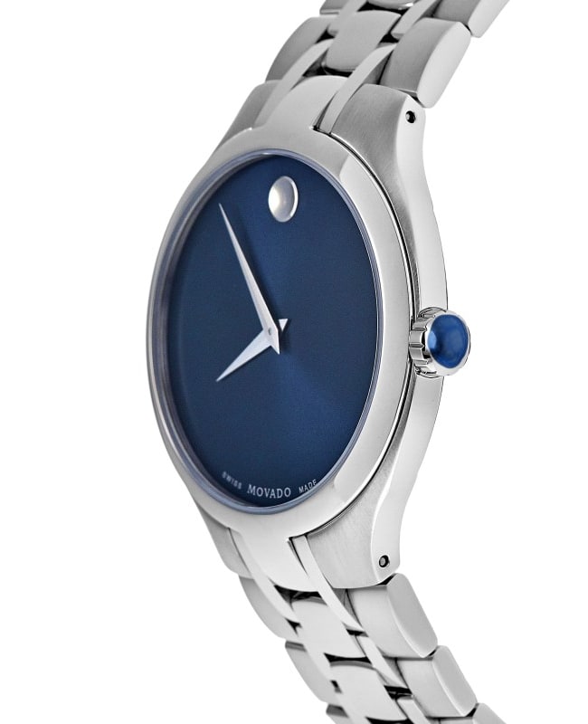 Movado Collection Blue Dial Steel Men s Watch 0606369 WatchMaxx