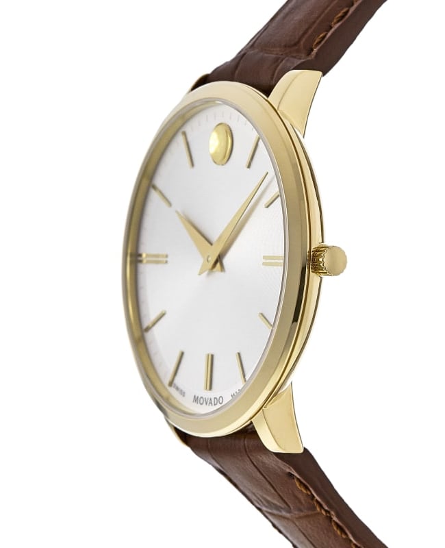 Movado Ultra Slim White Dial Women's Watch 0607176 | WatchMaxx