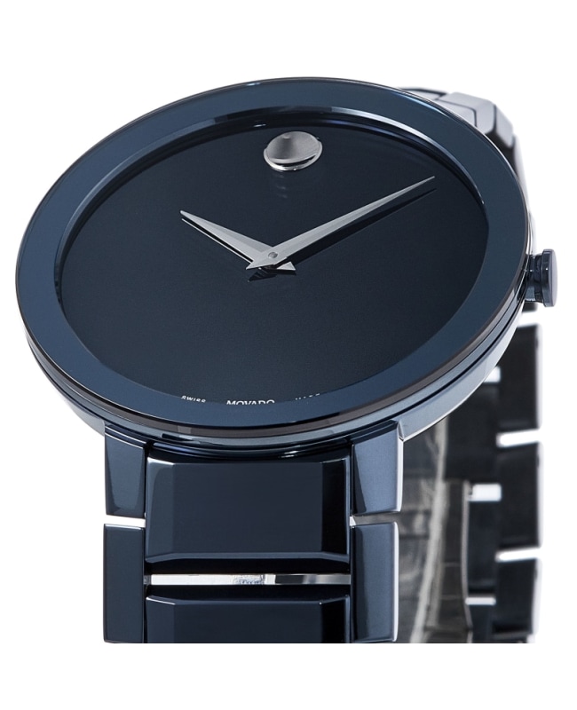 Movado Sapphire Blue Dial Blue Steel Men's Watch 0607556